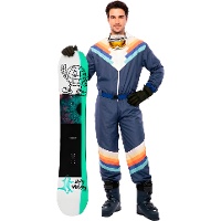 Déguisement de skieur bleu pour homme