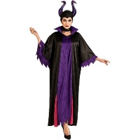 Déguisement de fée maléfique avec robe longue pour femme