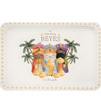 Plateaux en carton à l'effigie des Rois mages, 34 x 25 cm - lot de 2