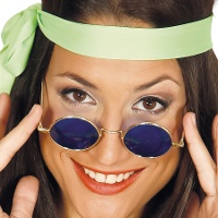Lunettes hippie classiques de couleurs - 1 unité