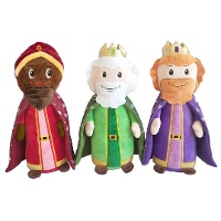 Peluche des Rois Mages de 35 x 11,5 cm - 3 unités