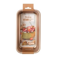 Moule à cake rectangulaire 23,1 x 12,9 x 7 cm - rose doré - Decora