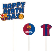 Toppers FC Barcelona Happy Birthday - 3 unités