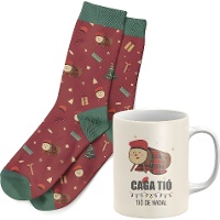 Coffret cadeau mug et chaussettes du Tió de Nadal
