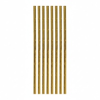 Pailles en papier métallisé - 12 unités