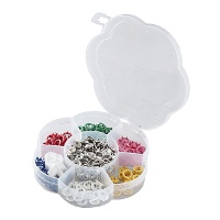 Boutons pression de 0,8 cm avec boîte florale - Prym - 60 paires