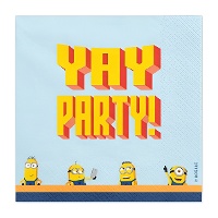Serviettes Minions 16,5 x 16,5 cm - 20 unités