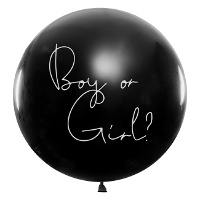 Ballon géant en latex garçon ou fille avec confettis de 1 m - PartyDeco - 1 unité