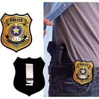 Plaque de police avec clip pour ceinture