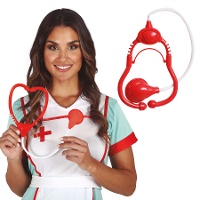 Stéthoscope rouge et blanc - 43 cm