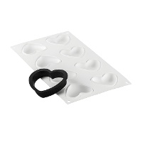 Kit Mini Tarte Petit Amour en silicone de 17,5 x 30 cm - Silikomart - 8 cavités