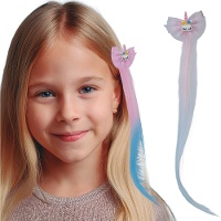 Mèche rose licorne - 35 cm