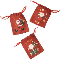 Sac cadeau de 15 x 12 cm sur le thème du Père Noël - 1 unité