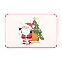 Set de table Père Noël souriant 43 x 28 cm - 1 unité