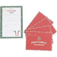 Cartes avec enveloppes pour le Père Noël elfique avec autocollants