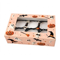Boîte pour 6 cupcakes Halloween Boo - Azucren