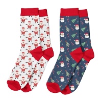 Chaussettes de Père Noël joyeux - 1 paire