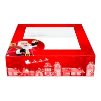 Boîte de 24 x 24 x 7,5 cm pour gâteau décoré de Santa Claus
